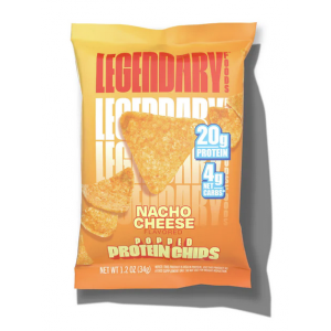 Nacho flavored Popped Protein Chips